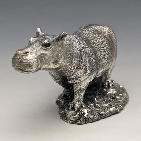 UK Country Artists Sterling Silver Sculpture Hippopotamus Figurine 120g